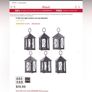 5 boxes of Brand new, never opened Ashland mini tea light lantern sets